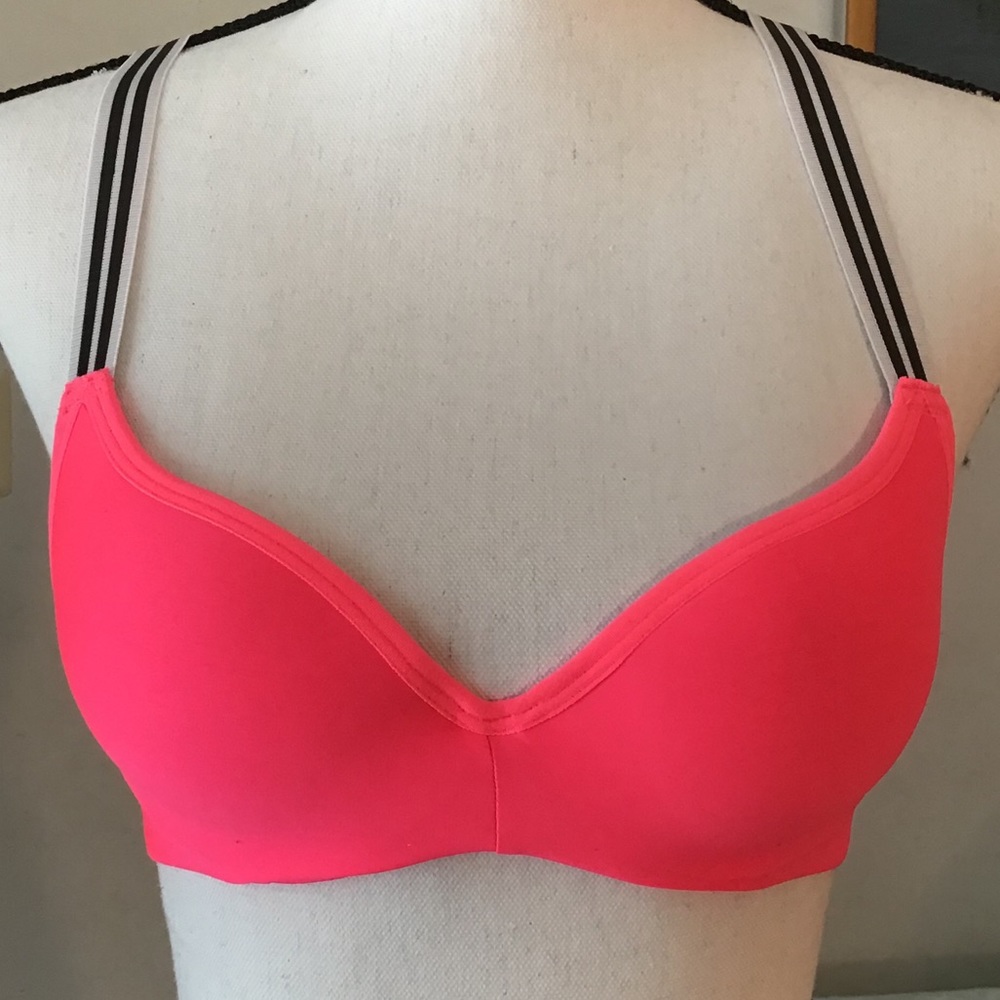 Tarea Rue 21. Push up pink neon swim top. XS